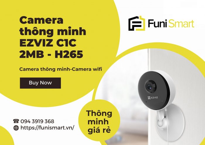 Mua Camera thông minh EZVIZ C1C 2MB - H265 tại Funi Smart Việt Nam