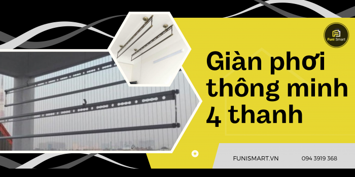 Funi Smart Việt Nam nơi phân phối giàn phơi 4 thanh