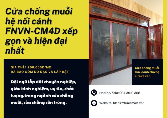 Mua cửa chống muỗi hệ nối cánh FNVN-CM4D