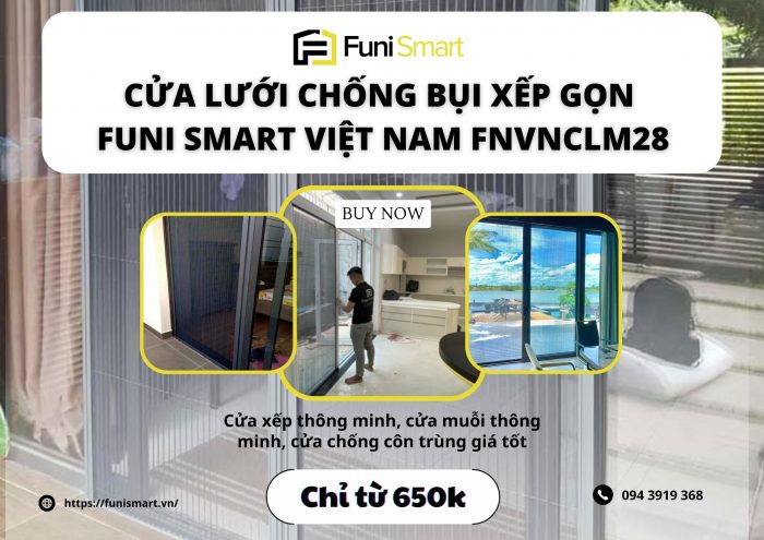 Mua cửa lưới chống bụi, ngăn côn trùng xếp gọn FNVNCLM28