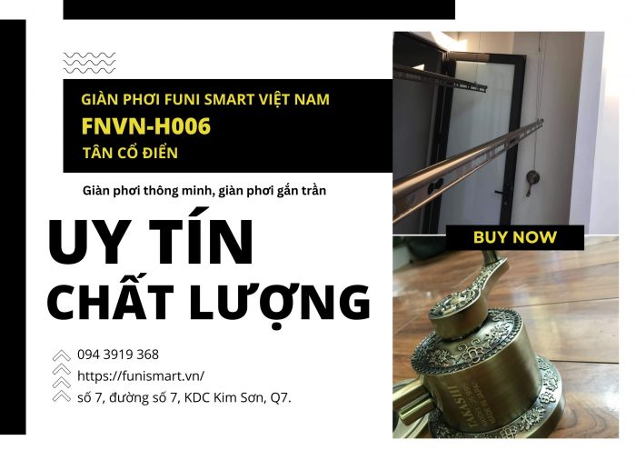 Mua giàn phơi Funi Smart Việt Nam FNVN-H006 tân cổ điển
