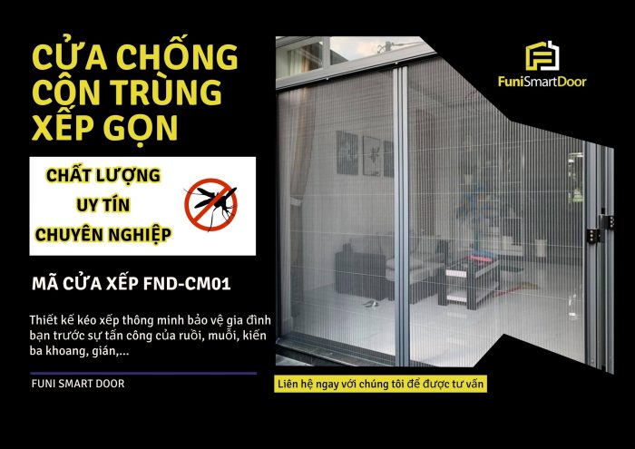 Chọn mua và lắp đặt cửa chống côn trùng xếp gọn