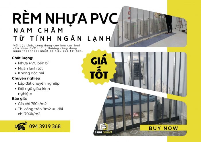 Mua rèm nhựa PVC nam châm từ tính giá rẻ uy tín tại Funi Smart Việt Nam